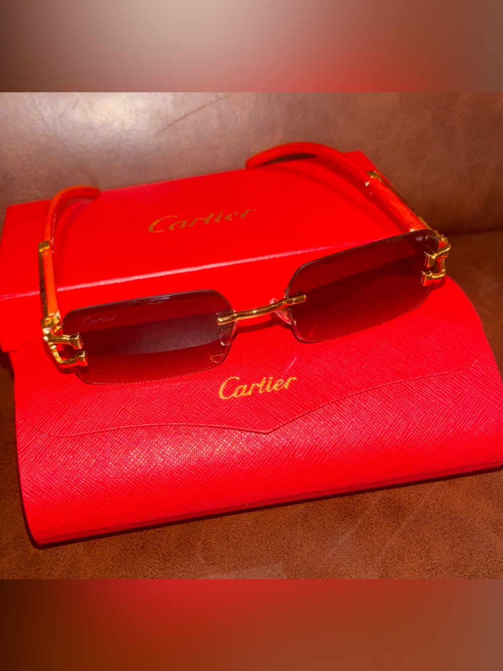 🆕 🕶️ unisex Cartier sunglasses & case & box